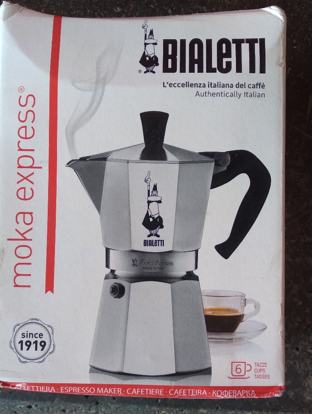 Bialetti Moka Express Stovetop Espresso Maker - Silver